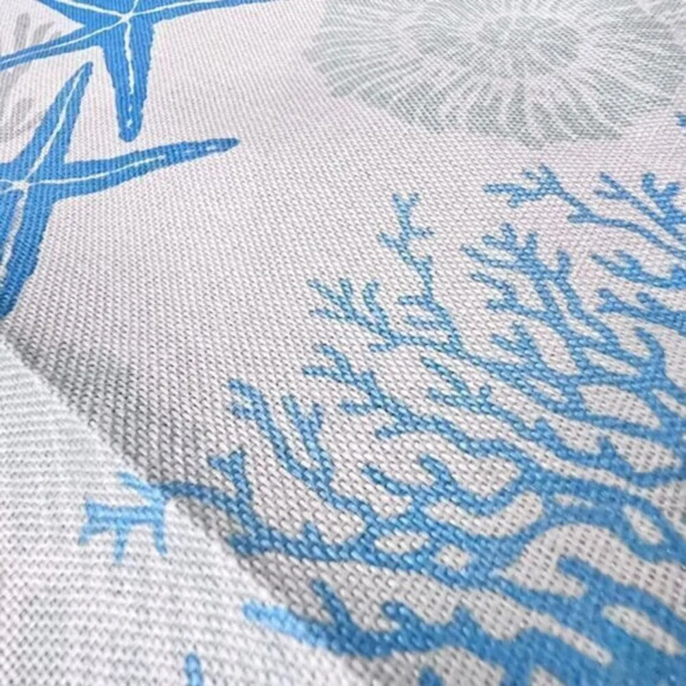 Ocean‎ Coastal Table Placemats Set Of 4 Blue Grey Starfish Coral Beach NEW